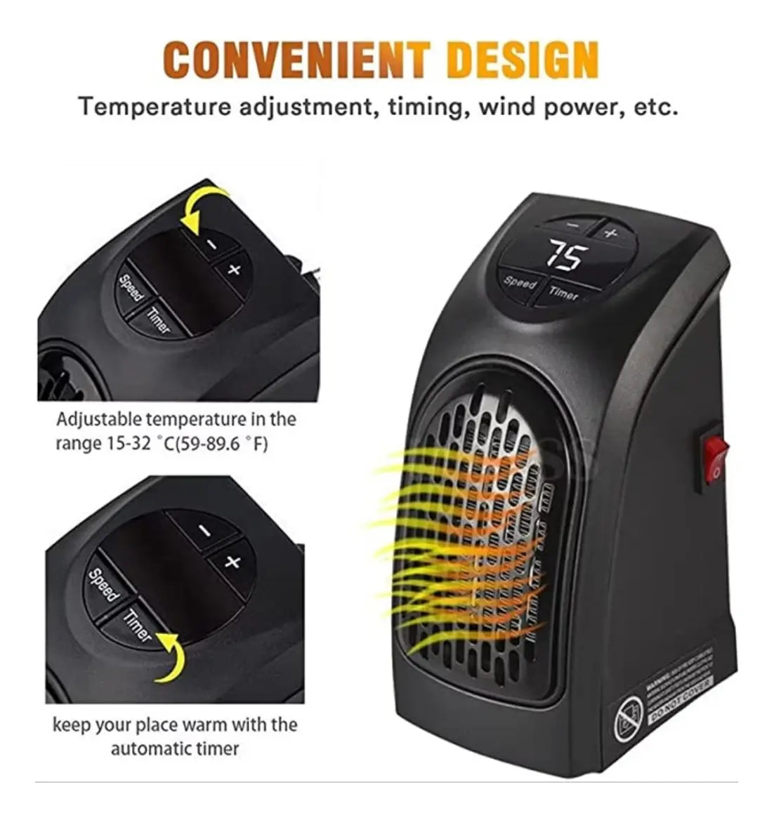 Calefactor Eléctrico 400w Handy Heater