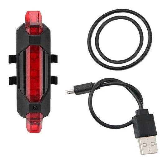 Luz Trasera de Bicicleta Recargable USB